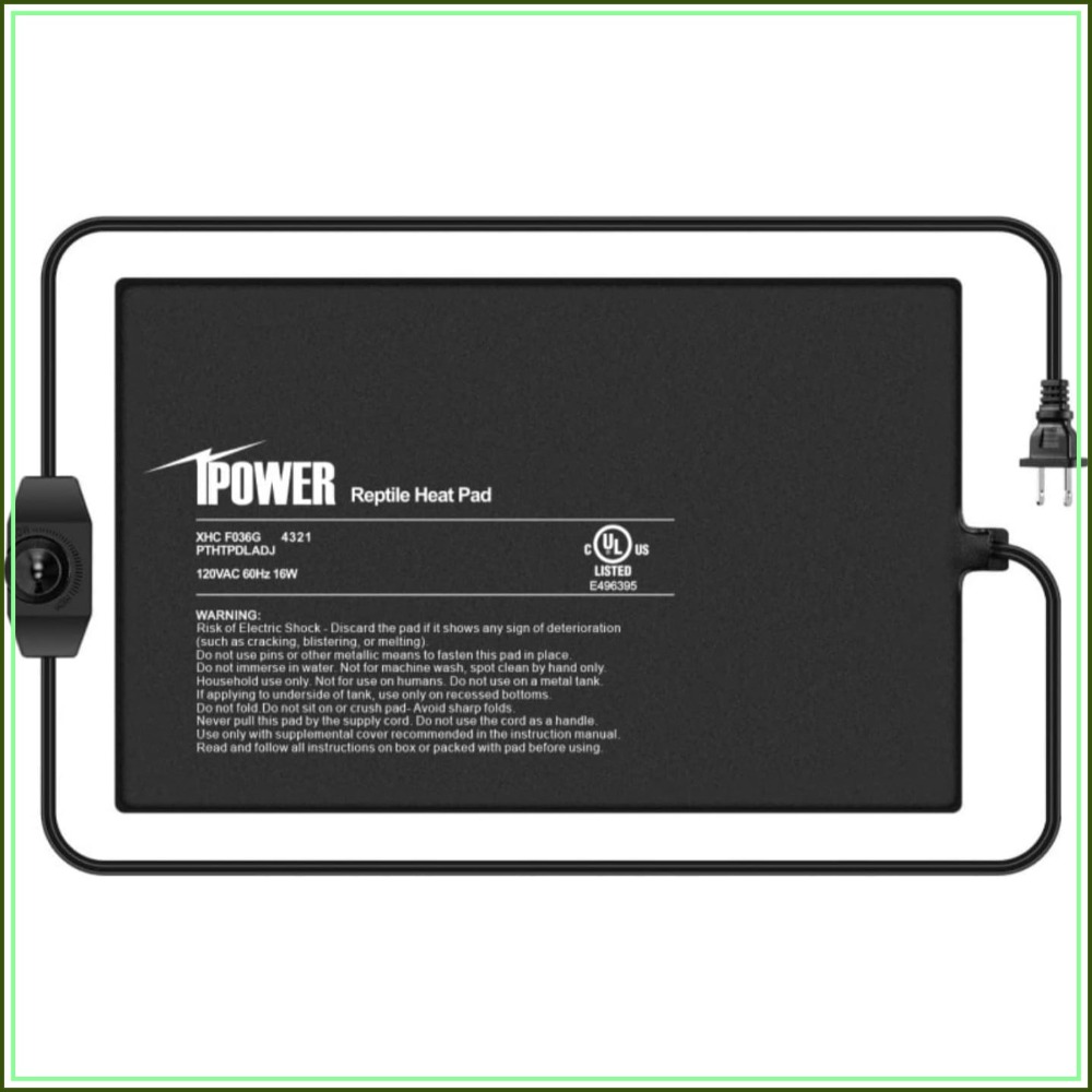 Reptile Heating Mat - 8x12 Inch 16W Reptile Heating Mat