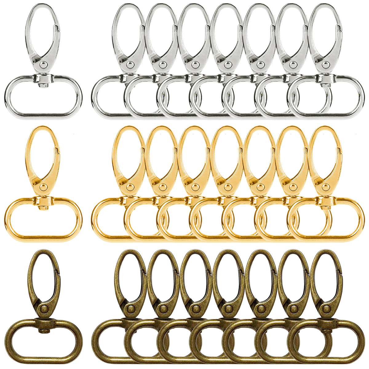 Pet Supplies Delivery - 12/20/35 Pcs Swivel Lobster Claw Clasps