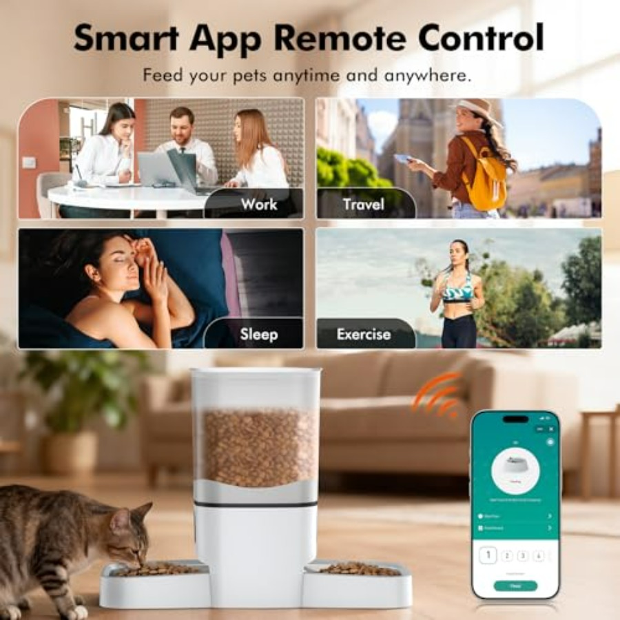 Automatic Cat Feeder for 2 Cat - Pet Supplies App recension och pris