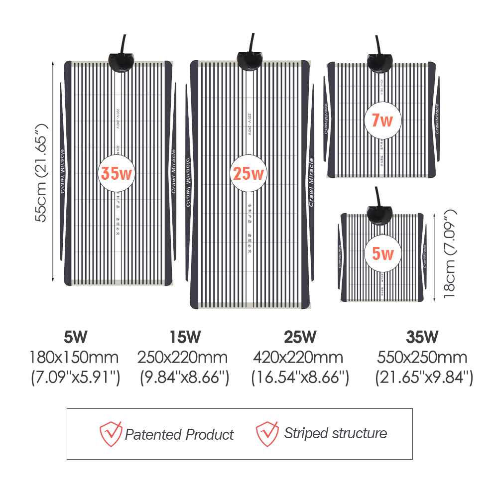 5W 15W 25W 35W Graphene Reptil - Reptile Heating Mat recension och pris