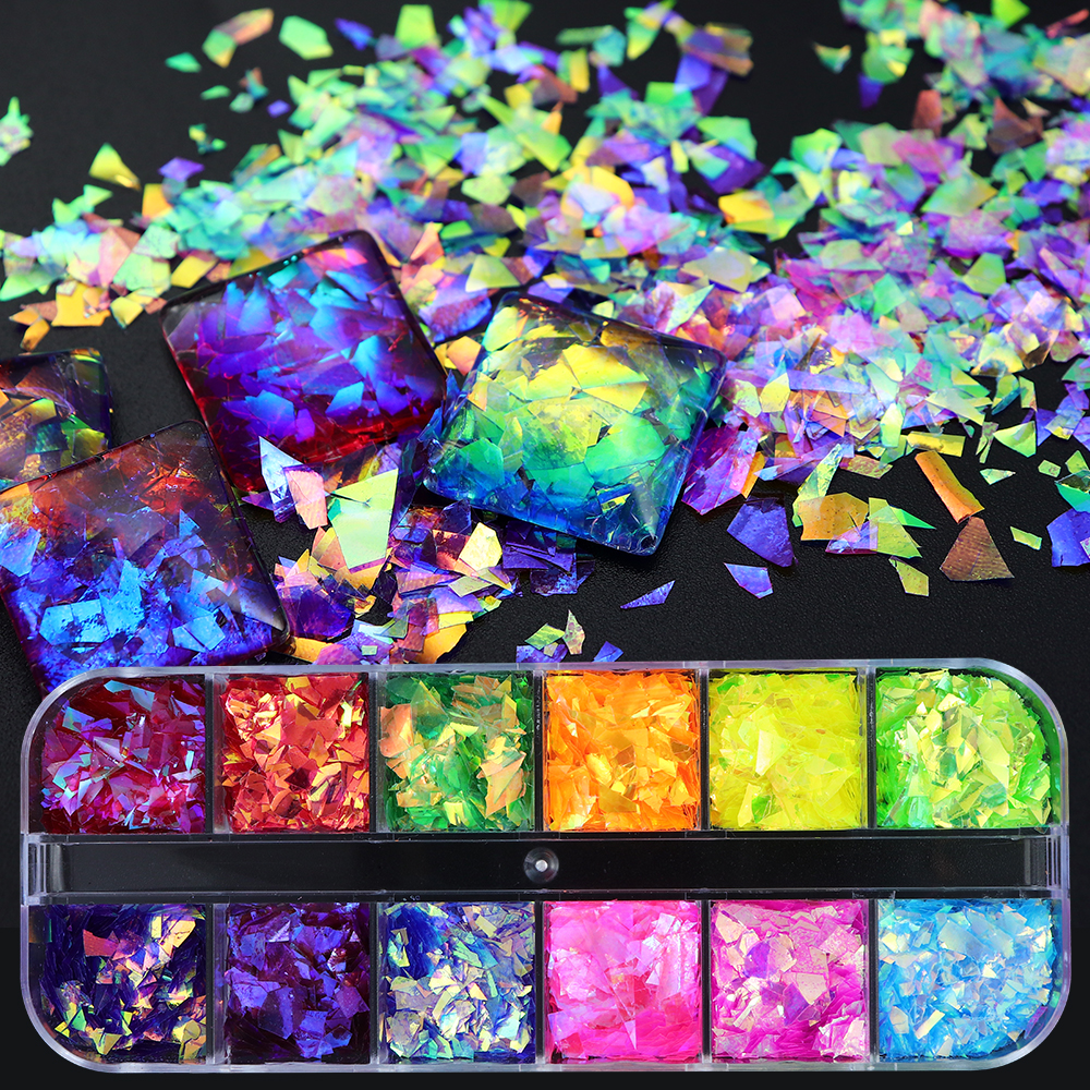 12 Grids/Box Iridescent Glitte - Pet Supplies Delivery recension och pris