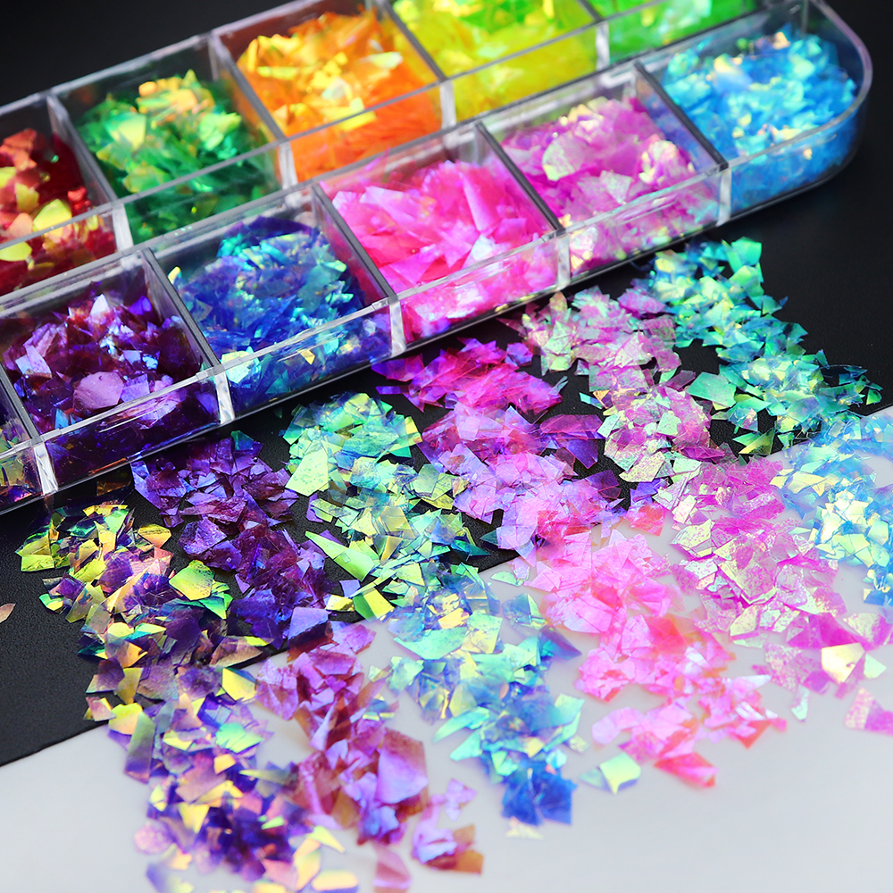 12 Grids/Box Iridescent Glitte - Pet Supplies Delivery recension och pris