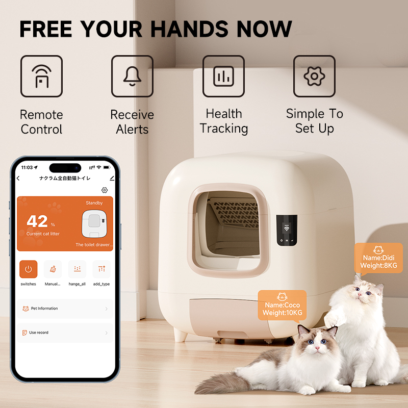 50L Automatic Cat Litter Box E - Pet Supplies App recension och pris