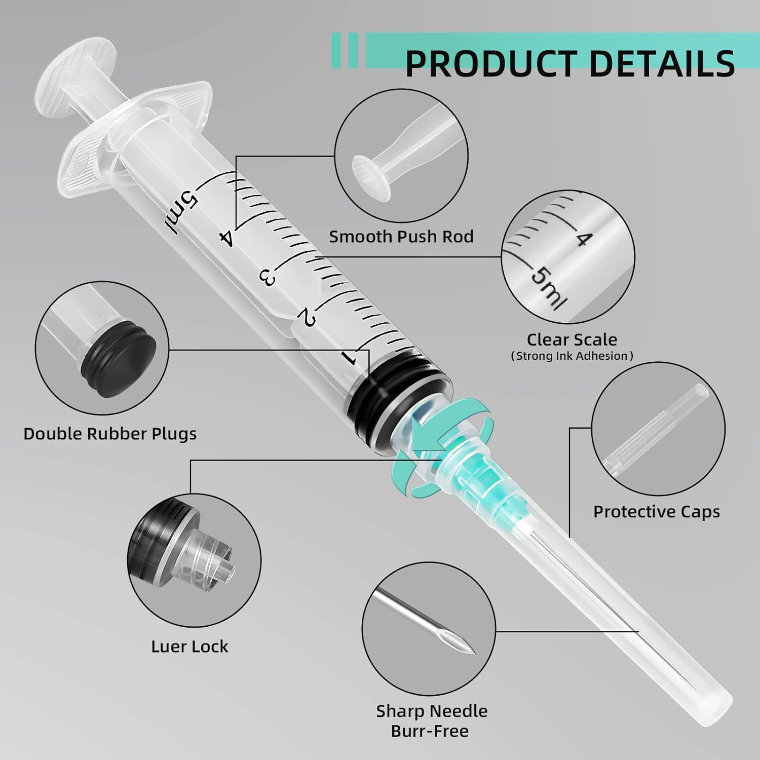 50 Pieces of 5ml Luer-Lock Syr - Pet Supplies Delivery recension och pris