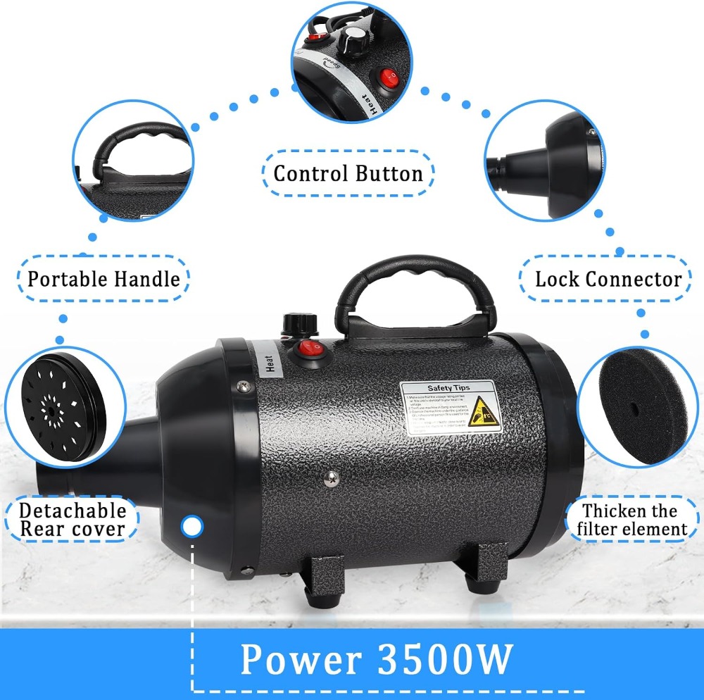 5.2HP 3800W Dog Dryer for Larg - Pet Supplies Delivery recension och pris