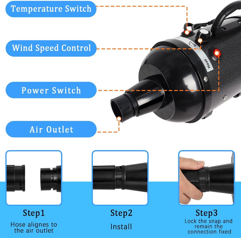 5.2HP 3800W Dog Dryer for Larg - Pet Supplies Delivery recension och pris