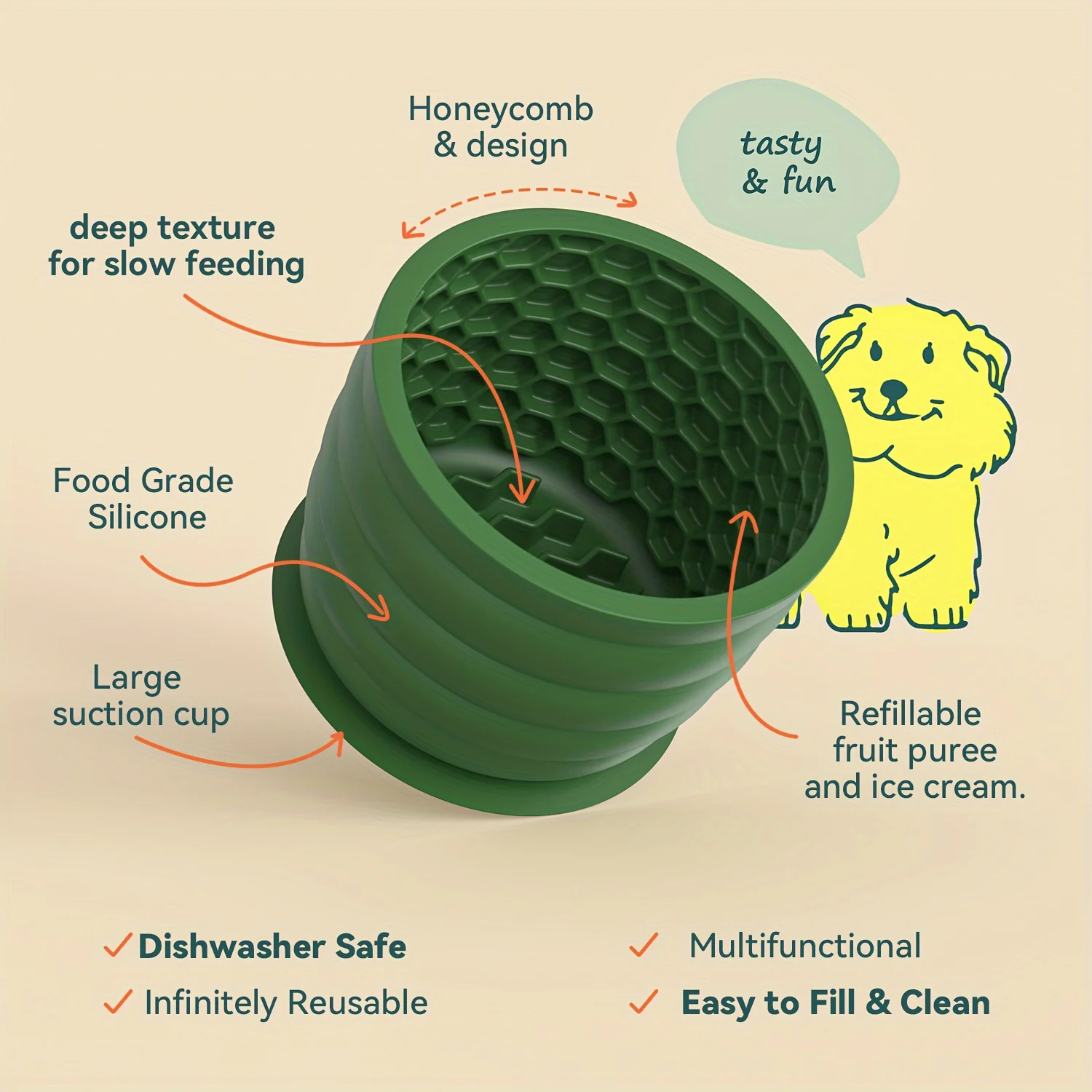 Silicone Slow Feeder Dog Bowl  - Slow Feeder Dog Bowl recension och pris